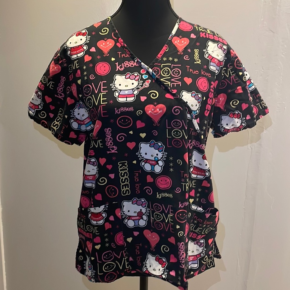 HELLO KITTY by Sanrio Scrub Top NWOT (Kawaii, Cute and Stylish) Size S for $30
